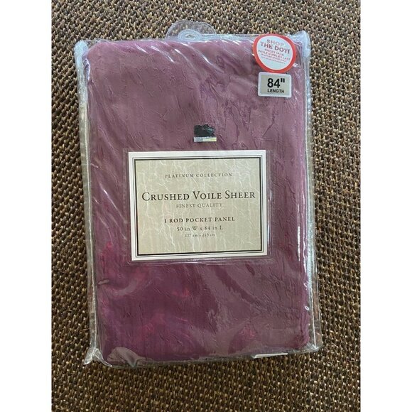 Crushed Voile Sheer 1 Rod Pocket Panel 50 in x 84 in - Picture 6 of 7